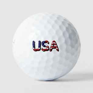 USA overlaid on US Flag be6 gbcnt Golf Balls