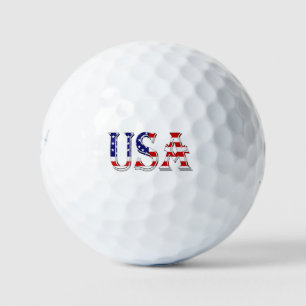 USA overlaid on US Flag be6 gbcnt Golf Balls