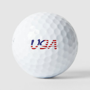 USA overlaid on US Flag be6 gbcnt Golf Balls