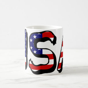 USA overlaid on US Flag mugcn Coffee Mug