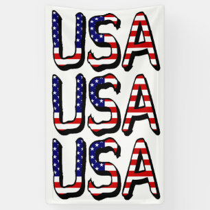 USA overlaid on US Flag (v) bnrt Banner