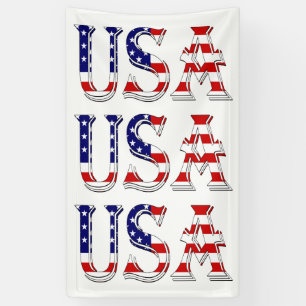 USA overlaid on US Flag (v) bnrt Banner