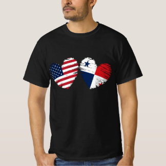 USA Panama  Heart Panamanian American T-Shirt