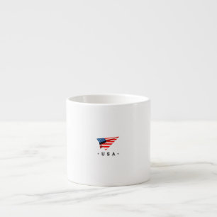 USA Paper Plane Flag Espresso Cup