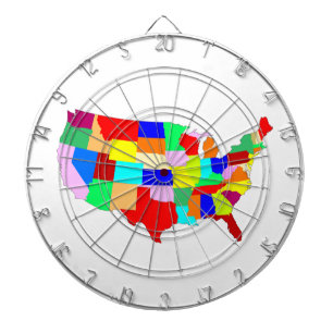 USA Patchwork Map Dartboard