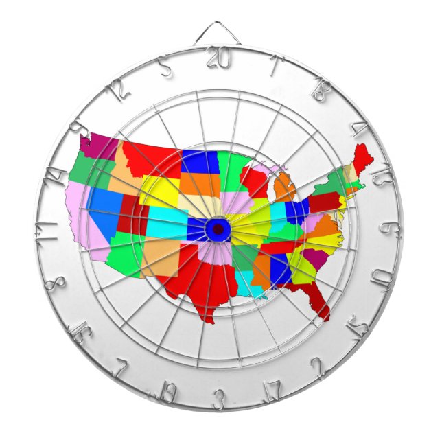 USA Patchwork Map Dartboard (Front)