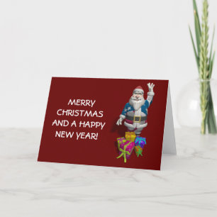 USA Patriot Santa Claus Holiday Card