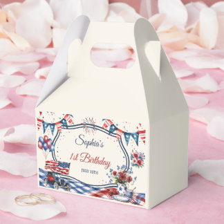 USA Patriotic 4th of July Birthday Favour Boxes