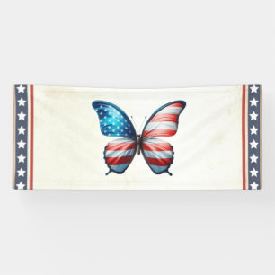 USA/patriotic 4th of July butterfly Banner