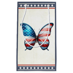 USA/patriotic 4th of July butterfly Small Gift Bag