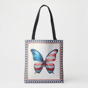 USA/patriotic 4th of July butterfly Tote Bag