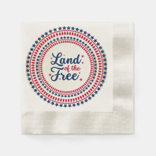 USA/patriotic 4th of July Land of the free Napkin