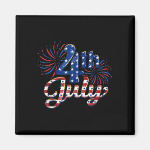 Usa patriotic 4th of july magnet
