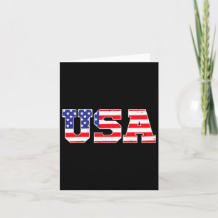 Usa - Patriotic American Flag 4th Of July Card