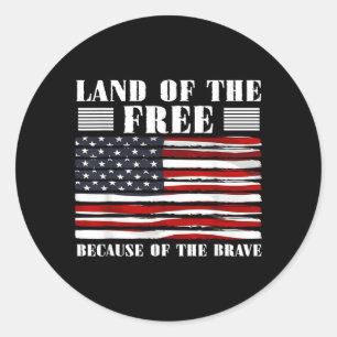 USA Patriotic American Flag 4th Of July Classic Round Sticker