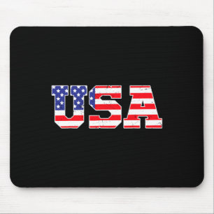 Usa - Patriotic American Flag 4th Of July Mouse Pad