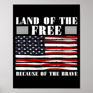 USA Patriotic American Flag 4th Of July Poster