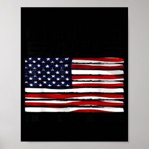 USA Patriotic American Flag 4th Of July Poster