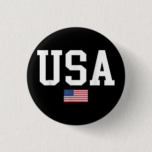 USA Patriotic American Flag For Men Women Kids Boy 3 Cm Round Badge