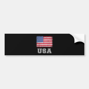 USA Patriotic American Flag For Men Women Kids Boy Bumper Sticker