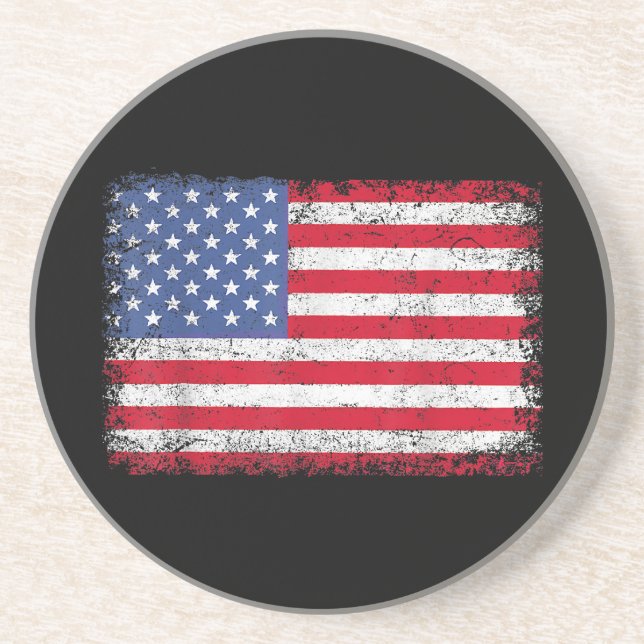 USA Patriotic American Flag For Men Women Kids Boy Coaster (Front)