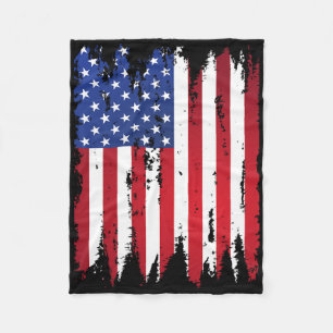 Usa Patriotic American Flag For Men Women Kids Boy Fleece Blanket