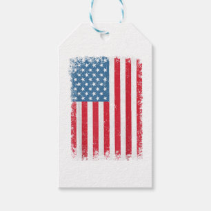 USA Patriotic American Flag For Men Women Kids Boy Gift Tags