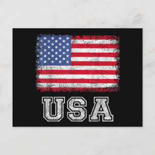 USA Patriotic American Flag For Men Women Kids Boy Holiday Postcard