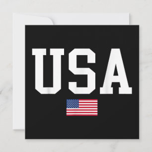 USA Patriotic American Flag For Men Women Kids Boy Invitation