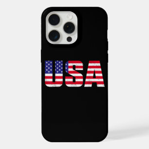 USA Patriotic American Flag For Men Women Kids Boy iPhone 15 Pro Max Case