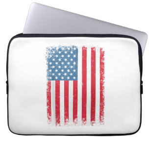 USA Patriotic American Flag For Men Women Kids Boy Laptop Sleeve