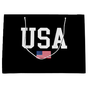 USA Patriotic American Flag For Men Women Kids Boy Large Gift Bag