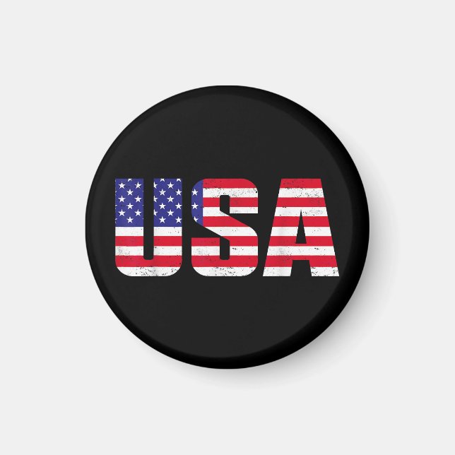 USA Patriotic American Flag For Men Women Kids Boy Magnet (Front)