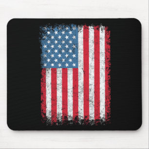 Usa Patriotic American Flag For Men Women Kids Boy Mouse Pad