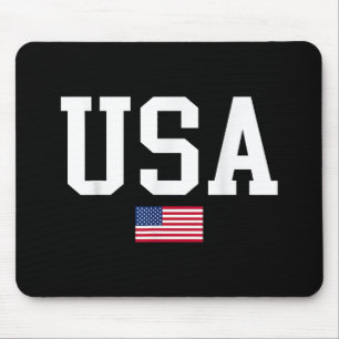 USA Patriotic American Flag For Men Women Kids Boy Mouse Pad