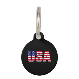 USA Patriotic American Flag For Men Women Kids Boy Pet Tag