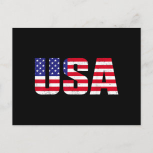 USA Patriotic American Flag For Men Women Kids Boy Postcard