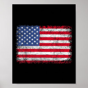 Usa Patriotic American Flag For Men Women Kids Boy Poster