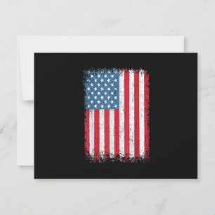 USA Patriotic American Flag For Men Women Kids Boy RSVP Card