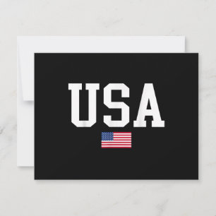 USA Patriotic American Flag For Men Women Kids Boy RSVP Card