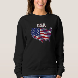 USA Patriotic American Flag For Men Women Kids Boy Sweatshirt