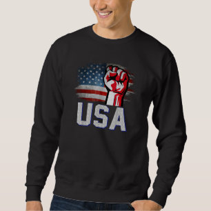USA Patriotic American Flag For Men Women Kids Boy Sweatshirt
