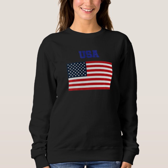 USA Patriotic American Flag For Men Women Kids Boy Sweatshirt (Front)