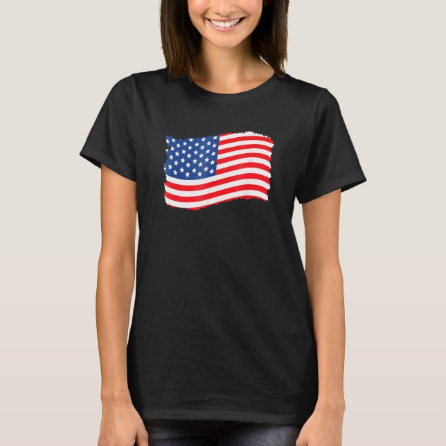 USA Patriotic American Flag For Men Women Kids Boy T-Shirt (Front)