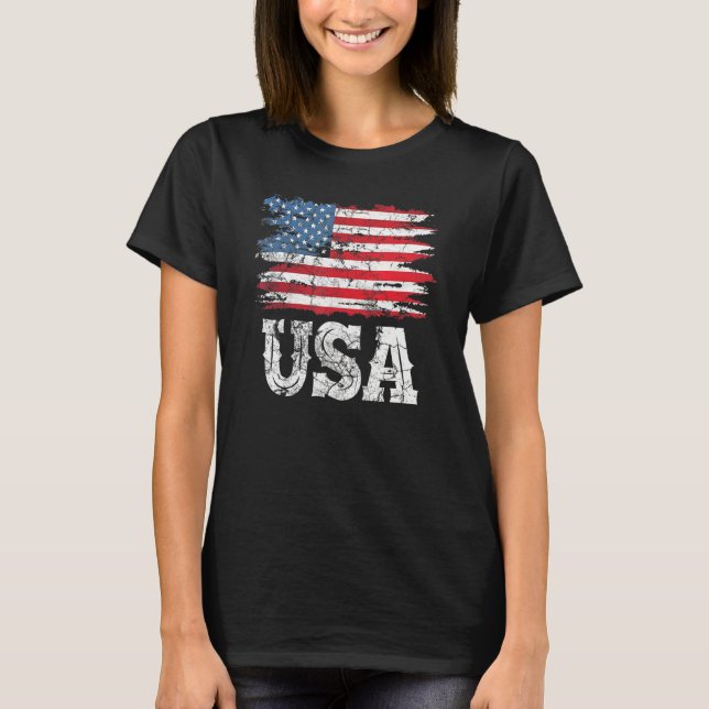 USA Patriotic American Flag For Men Women Kids Boy T-Shirt (Front)