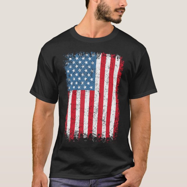 Usa Patriotic American Flag For Men Women Kids Boy T-Shirt (Front)