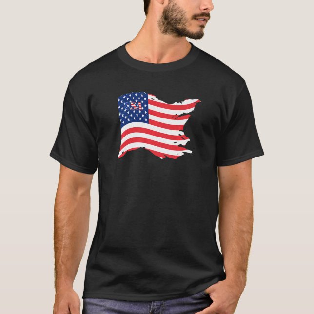 USA Patriotic American Flag For Men Women Kids Boy T-Shirt (Front)