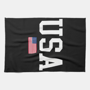 USA Patriotic American Flag For Men Women Kids Boy Tea Towel