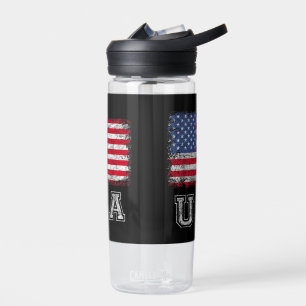 USA Patriotic American Flag For Men Women Kids Boy Water Bottle