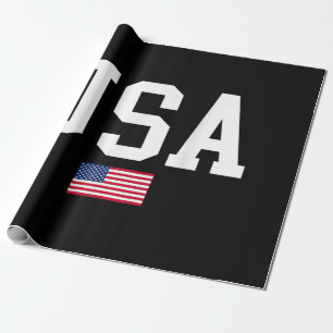 USA Patriotic American Flag For Men Women Kids Boy Wrapping Paper